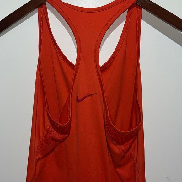 Nike Women's Dri-Fit Athletic Sleeveless Racerback Tank Top Orange Size Medium - Picture 4 of 6